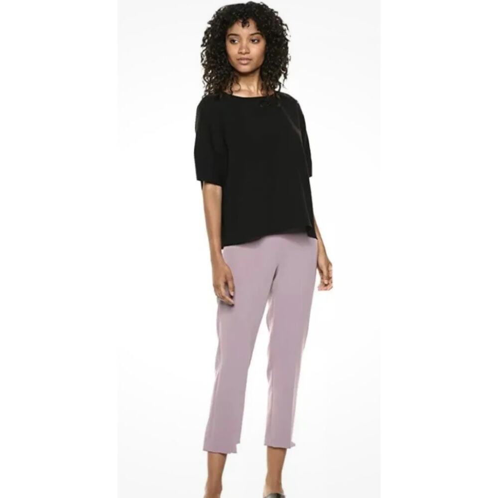 Theory Basic Pull On Classic Crepe Pants Lilac 4 - image 1